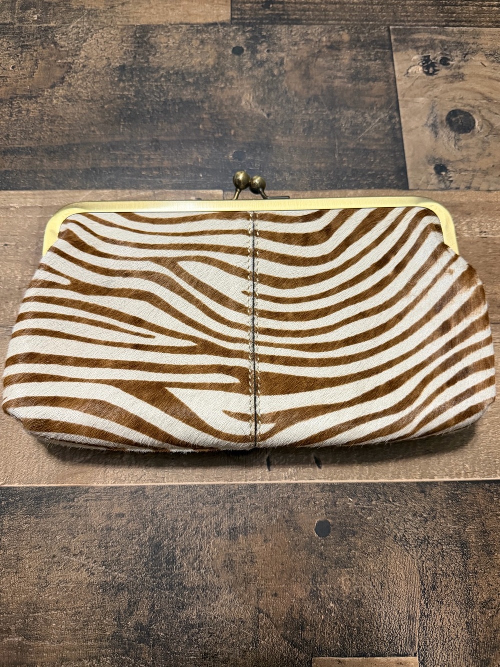 Patricia Nash Zebra Haircalf Potenaz Frame Clutch